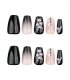 NA008 - Black Plum Blossom Glam Nails NA008 - Black Plum Blossom Glam Nails